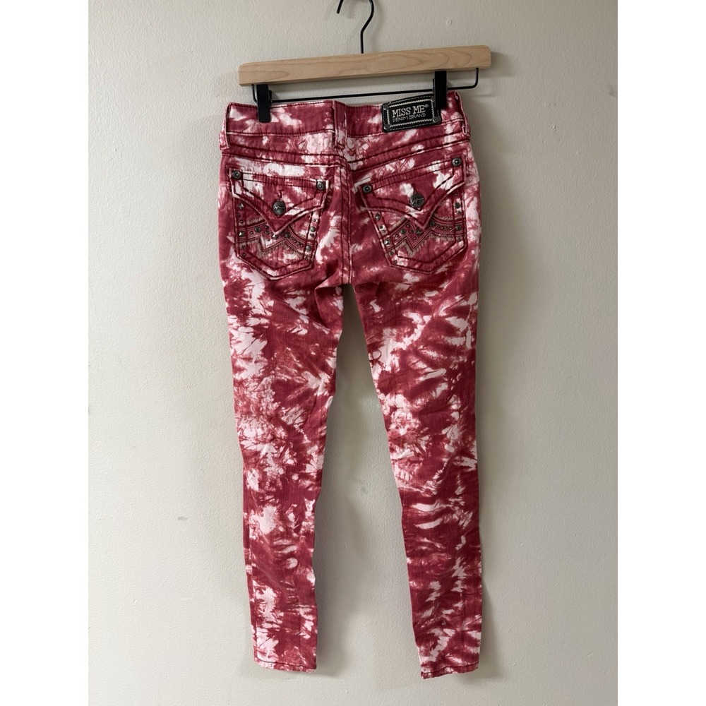 Miss Me JP5679S4 Skinny Women's Red Embellished Jeans Size 25 Inseam 31" - Picture 5 of 5